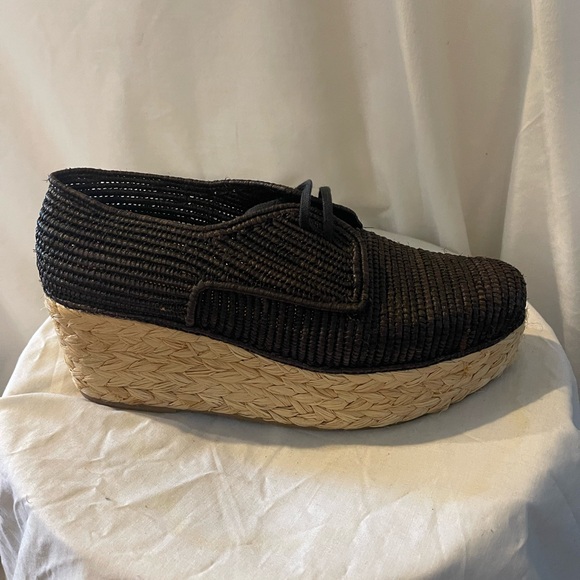 Carven par Robert Clergerie Raffia Wedges - Picture 1 of 8